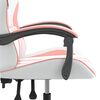 vidaXL Chaise de jeu pivotante Blanc et rose Similicuir