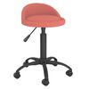 vidaXL Chaises &agrave; manger pivotantes lot de 4 Rose Velours