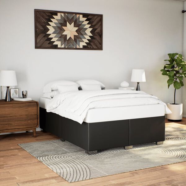 vidaXL Cadre de lit sans matelas noir 140x200 cm similicuir