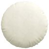 vidaXL Coussins de si&egrave;ge 2 pcs Cr&egrave;me &Oslash; 80 x 29 cm Velours
