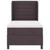 vidaXL Lit &agrave; ressorts avec matelas Marron fonc&eacute; 90 x 190 cm tissu