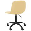 vidaXL Chaises &agrave; manger pivotantes lot de 4 Cr&egrave;me Velours