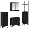 vidaXL Ensemble de mobilier de salle de bain 4 pc Ch&ecirc;ne noir