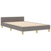 vidaXL Cadre de lit avec t&ecirc;te de lit Taupe 120 x 200 cm tissu