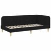 vidaXL Cadre de lit d'angle Noir 90 x 190 cm tissu