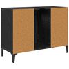 vidaXL Armoire d'&eacute;vier avec &eacute;tag&egrave;re Ch&ecirc;ne noir 80 x 33 x 60 cm