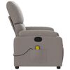 vidaXL Fauteuil de massage inclinable Taupe Tissu