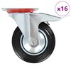 vidaXL16 pcs Roulettes pivotantes 160 mm