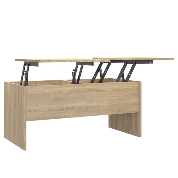 vidaXL Table basse chêne sonoma 102x50,5x46,5 cm bois d'ingénierie
