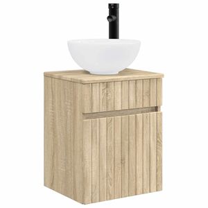 vidaXL Meuble de lavabo mural Ch&ecirc;ne Sonoma 39 x 41 x 64,5 cm