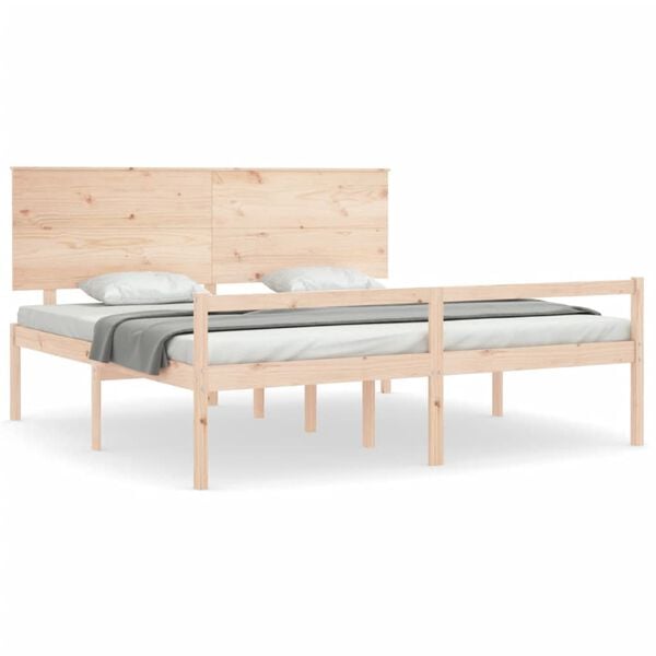 vidaXL Lit pour personne âgée sans matelas bois massif