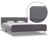 vidaXL Cadre de lit sans matelas gris clair tissu 160x200 cm