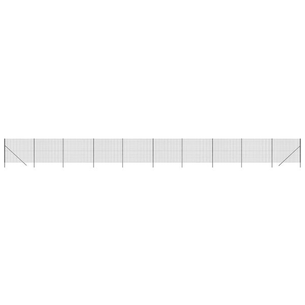 vidaXL Cl&ocirc;ture en treillis m&eacute;tallique anthracite 1,4x25 m