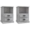 vidaXL Tables de chevet 2 pcs gris b&eacute;ton 43x36x60 cm