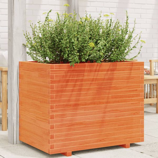 vidaXL Jardini&egrave;re cire marron 90x60x72 cm bois de pin massif