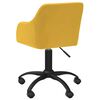vidaXL Chaise pivotante de salle &agrave; manger Jaune Tissu