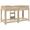 vidaXL Lit Superpos&eacute; pour Enfants Ch&ecirc;ne Sonoma 75 x 190 cm