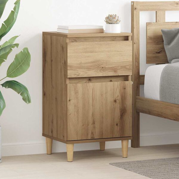 vidaXL Cabinet de chevet 2 pcs Ch&ecirc;ne artisanal 40 x 35 x 70 cm