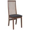 vidaXL Chaises à manger coussins 2 pcs marron bois massif caoutchouc