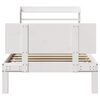 vidaXL Cadre de lit avec t&ecirc;te de lit sans matelas blanc 90x200 cm