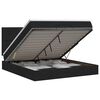 vidaXL Lit ottoman avec matelas Noir 180 x 200 cm Tissu