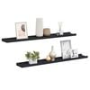vidaXL &Eacute;tag&egrave;res &agrave; rebord pour cadre photo 2 pcs Noir 80x9x3 cm MDF