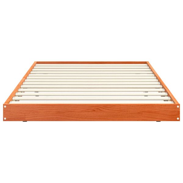 vidaXL Cadre de lit Cire marron 70 x 190 cm Bois de pin massif