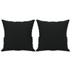 vidaXL Canap&eacute; 2 places avec oreillers noir 120 cm tissu microfibre
