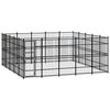 vidaXL Chenil d'ext&eacute;rieur pour chiens Acier 23,04 m&sup2;