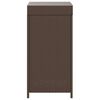 vidaXL Poubelle marron 40x40x80 cm r&eacute;sine tress&eacute;e