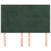 vidaXL T&ecirc;te de lit Vert fonc&eacute; 144 x 5 x 118/128 cm Velours