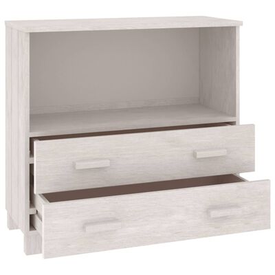 vidaXL Buffet HAMAR Blanc 85x35x80 cm Bois massif de pin