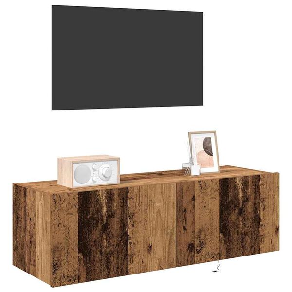 vidaXL Meuble TV mural 2 pcs Bois Ancien 100 x 35 x 31 cm