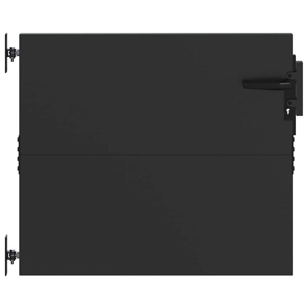 vidaXL Porte de Jardin Noir 85 x 100 cm Acier peint par poudre