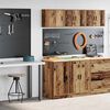 vidaXL Armoires de garage 2 pcs vieux bois bois d'ing&eacute;nierie