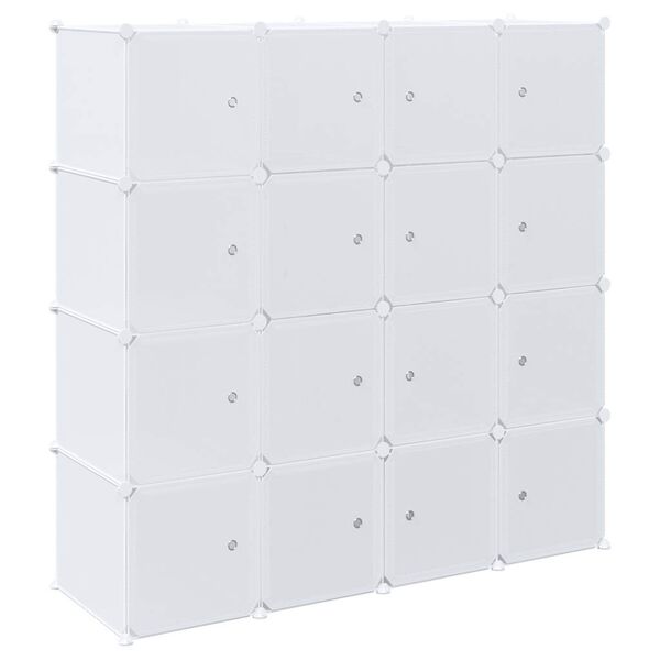 vidaXL Cubes de rangement 16 pcs avec tiges de suspension PP
