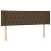 vidaXL T&ecirc;te de lit avec oreilles Marron Fonc&eacute; 163x16x78/88 cm Tissu