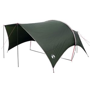 vidaXL Tarp de camping r&eacute;sistant &agrave; l'eau Vert arm&eacute;e 550 x 400 x 230 cm