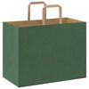 vidaXL Sacs en papier 50 pcs avec poign&eacute;es vert 32x17x25 cm