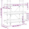 vidaXL Biblioth&egrave;que &agrave; 3 niveaux ch&ecirc;ne marron 100x33x108,5 cm