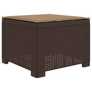 vidaXL Canap&eacute; de jardin 1 place avec coussin look rotin PP Marron