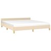 vidaXL Cadre de lit sans matelas cr&egrave;me 160x200 cm tissu