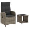 vidaXL Ensemble de salon de jardin 2 pc Gris et Gris fonc&eacute;