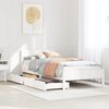 vidaXL Cadre de lit sans matelas blanc 100x200 cm bois de pin massif