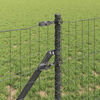 vidaXL Cl&ocirc;ture avec poteau Gris 0,8 x 25 m Acier et PVC