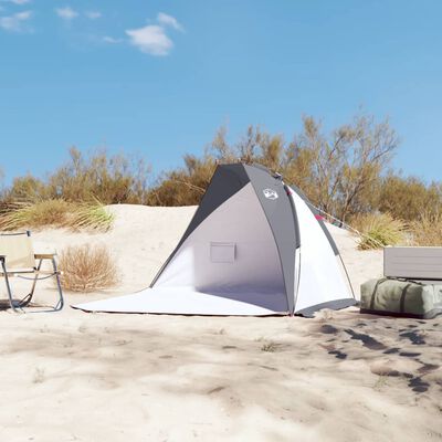 vidaXL Tente de plage gris 268x223x125 cm 185T polyester