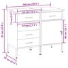 vidaXL Placard de travail avec roue 2 pcs Noir et gris 75 x 45 x 85 cm