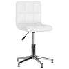 vidaXL Chaises pivotantes &agrave; manger lot de 2 blanc similicuir