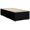 vidaXL Sommier à lattes de lit avec matelas Noir 90x200 cm Tissu