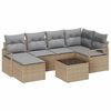 vidaXL Ensemble de Canap&eacute;s avec coussin 7 pcs Beige polyrotin